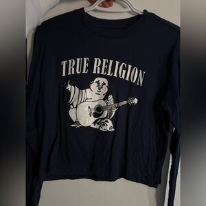 True Religion Navy Blue Long Sleeve Tee